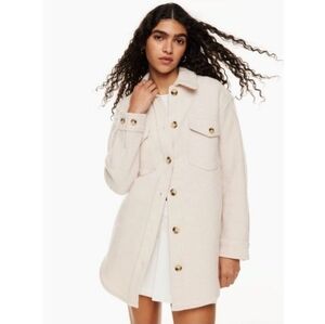 Aritzia Wilfred Free The Ganna 100% Merino Wool Shacket Jacket Size XXS